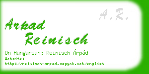 arpad reinisch business card